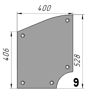 Р-506 (JB3000D.3-3; 1100014597) Торцевой бронелист NFLG